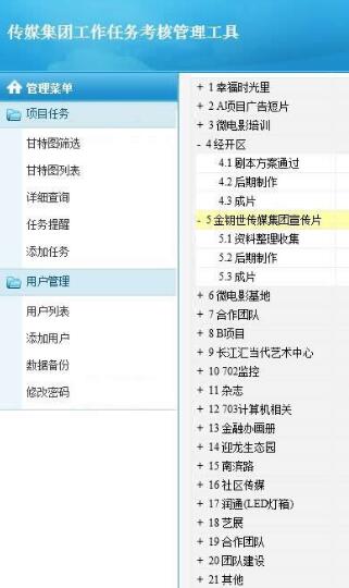项目进度管理(甘特图表)源码