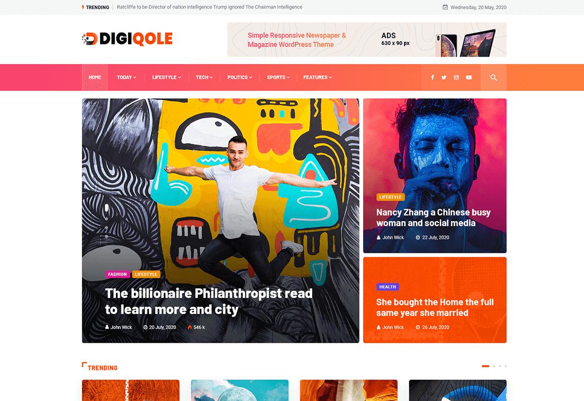 【更新至1.4.0】Digiqole v1.3.0 专业版破解  中文汉化WooCommerce电商WP主题